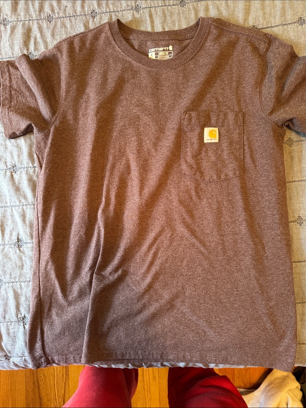 Carhartt' Short-Sleeve Pocket Tee - maroon